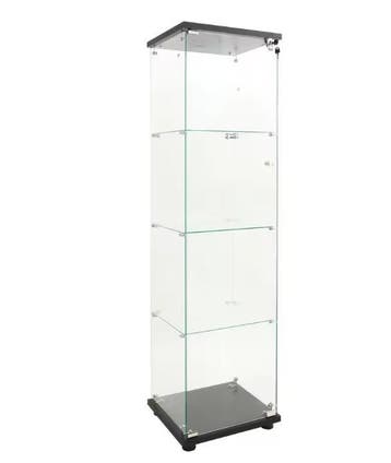 Glazen Vitrinekast met LED en Slot – 4 Lagen, 164×42×36 cm, Huis en Inrichting, Kasten | Vitrinekasten, Verzenden, Nieuw