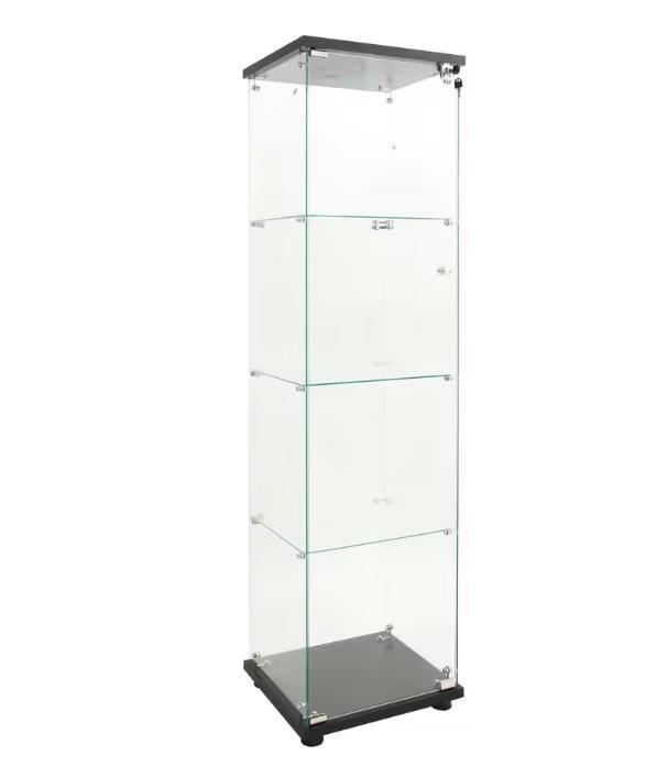 Glazen Vitrinekast met LED en Slot – 4 Lagen, 164×42×36 cm, Huis en Inrichting, Kasten | Vitrinekasten, Nieuw, Verzenden