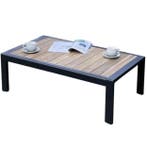 Kota lounge tuintafel aluminium antraciet 113x62xH38 cm, Tuin en Terras, Tuintafels, Ophalen of Verzenden, Nieuw