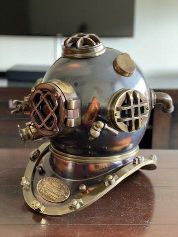 Duikhelm - Full size 18 deluxe U.S. Mark V Deep Sea, Antiek en Kunst