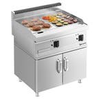 GGM Gastro | Elektrische bakplaat - 7,1 kW - Glad & Gegroefd, Verzenden, Nieuw in verpakking