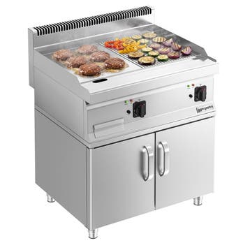 GGM Gastro | Elektrische bakplaat - 7,1 kW - Glad & Gegroefd, Verzenden, Nieuw in verpakking