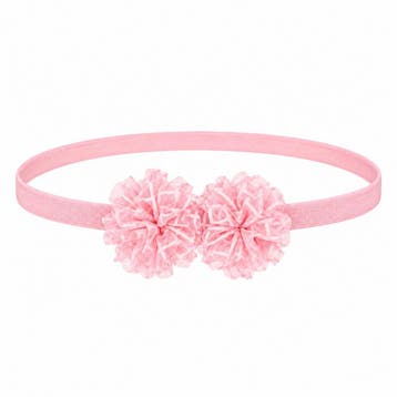 Haarband met Tule Bloemen - Roze, Nieuw