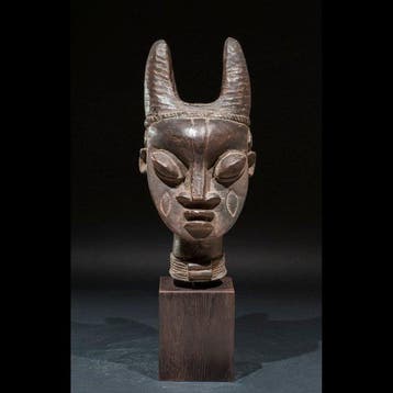 Tête Ogboni - antiek brons - Yoruba - Nigeria