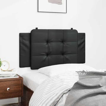 vidaXL Hoofdbordkussen Zadar Zwart 100 cm Kunstleer, Verzenden, Nieuw, Zwart, Overige materialen