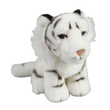 Witte tijger knuffel - pluche - 18 cm - dierenknuffel, Verzenden, Nieuw