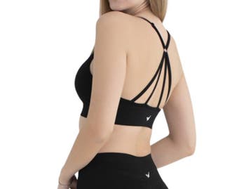 Sportbeha met gekruiste bandjes - WOOSTER® - Zwart, Verzenden