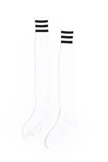 KIMU® Sokken Wit Zwarte Strepen 36-41 Dames Heren Unisex Wit, Kleding | Dames, Ophalen of Verzenden, Nieuw, Carnaval