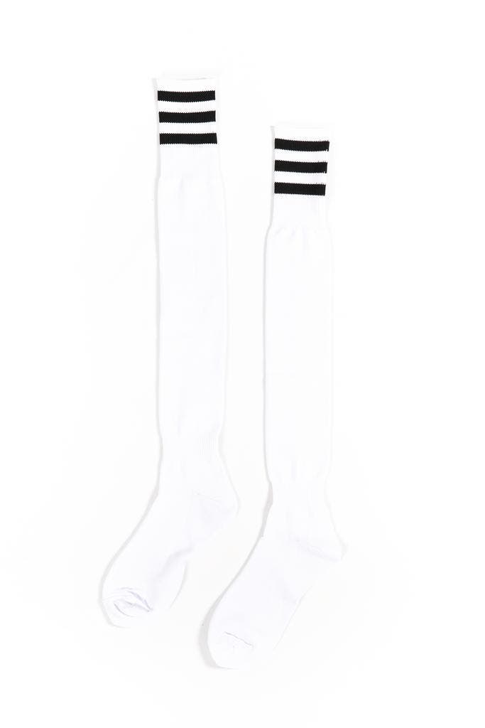 KIMU® Sokken Wit Zwarte Strepen 36-41 Dames Heren Unisex Wit, Kleding | Dames, Carnavalskleding en Feestkleding, Nieuw, Carnaval