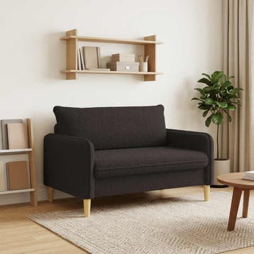 vidaXL XXL fauteuil Zwart Bouclé, Huis en Inrichting, Verzenden, Nieuw