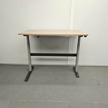 Vepa elektrisch zit-sta bureau met nieuw blad midden eiken |, Huis en Inrichting, Bureaus, Ophalen of Verzenden, Nieuw