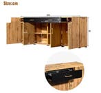 Dressoir 208×39,5×80 cm met 4 Deuren en 2 Lades Opbergkast, Verzenden, Nieuw
