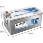 Varta Promotive Silver N9 Accu 12V 225Ah 518x276x222x242, Verzenden, Nieuw