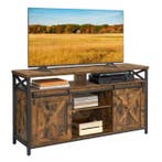 Industrieel TV-Lowboard 147×40×76 cm –Stalen Frame en Planke, Huis en Inrichting, Kasten | Overige, Verzenden, Nieuw