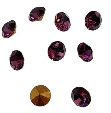 10 x Swarovski puntsteen SS24 Gold Foiled Amethyst  5,2mm, Ophalen of Verzenden, Nieuw, Overige typen