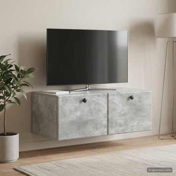 vidaXL Wandbeugel TV-kast 78,5 x 41 x 30 cm Betongrijs, Minder dan 50 cm, Verzenden, Nieuw, Minder dan 100 cm