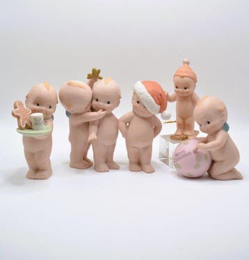 Jesco - Beeldje - Conjunto de cinco figuras Kewpie navideñas