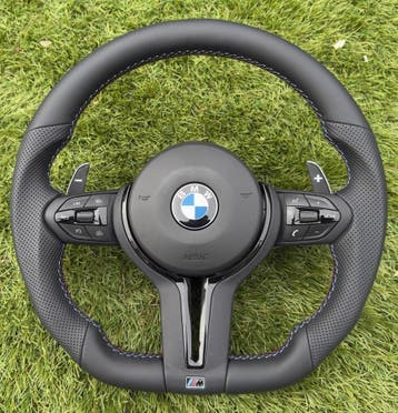 BMW Sportstuur Afgevlakt M Stitching Leder F10-F20-F30, Auto-onderdelen, Besturing, Ophalen of Verzenden, Nieuw, BMW
