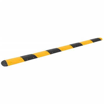 vidaXL Verkeersdrempel 420x32,5x4 cm rubber geel en zwart, Verzenden, Nieuw
