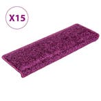 vidaXL Trapmatten 15 st 65x21x4 cm Violet Rechthoekige Rand, Doe-het-zelf en Verbouw, Ladders en Trappen, Verzenden, Nieuw