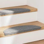 vidaXL Trapmatten zelfklevend 15 st 56x17x3 cm grijs, Verzenden, Nieuw