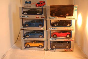 Welly 1:38 - Modelauto (8) - Mini Cooper; Audi TT; Opel, Nieuw