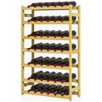 Wijnrek 63 X 25 X 102 Cm Voor 42 Flessen Met 7 Niveaus, Staa, Verzenden, Nieuw