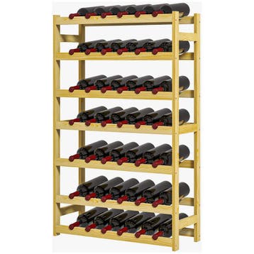 Wijnrek 63 X 25 X 102 Cm Voor 42 Flessen Met 7 Niveaus, Staa, Verzenden, Nieuw
