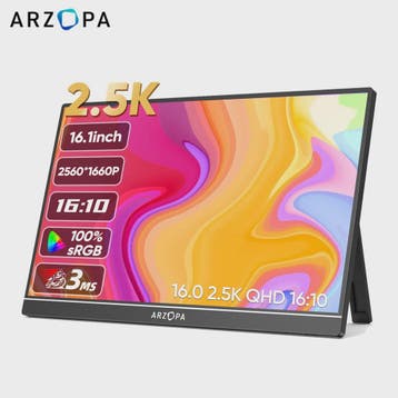 ARZOPA 16" 2K Draagbare Monitor - IPS Scherm, 16:10, Type-C, Verzenden, Nieuw