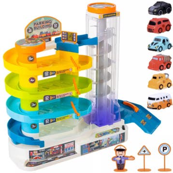 Ruhhy Interactieve speelgoedgarage met spiraallift, 5 niv..., Kinderen en Baby's, Ophalen of Verzenden, Nieuw