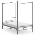 vidaXL Hemelbedframe metaal grijs 120x200 cm, Huis en Inrichting, Slaapkamer | Bedden, Verzenden, Nieuw, Twijfelaar, 120 cm