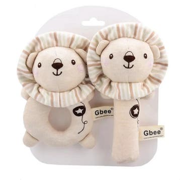 Set met 2 zachte baby rammelaars Sweet Dog, Ophalen of Verzenden, Nieuw, Kraamcadeau