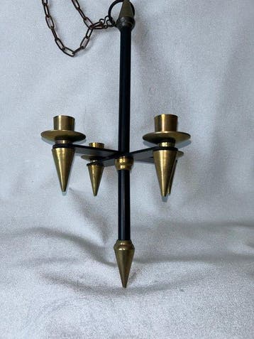 Kaarsenhouder lamp voor kaarsen - Gegoten messing, IJzer