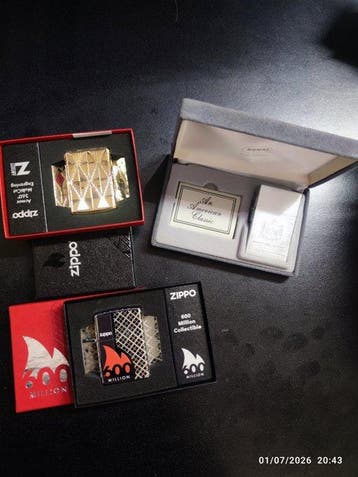 Zippo - Zakaansteker - Staal (roestvrij) - (3), Verzamelen, Nieuw