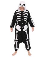 Onesie Skelet Pak XS-S of 152-158 Skeletpak Kostuum Zwart Wi, Nieuw, Ophalen of Verzenden, Halloween, Kleding