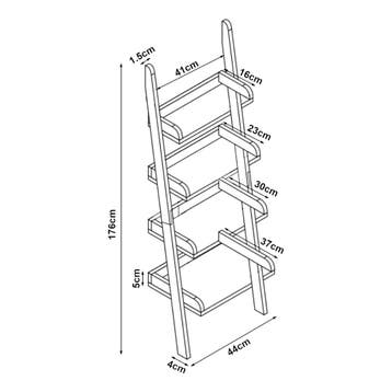 [en.casa] Badkamerrek Göinge bamboe ladderplank met 4 planke, Zakelijke goederen, Verzenden, Nieuw in verpakking