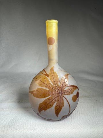 Emile Gallé - Vaas - Glas, Antiek en Kunst, Antiek | Glas en Kristal