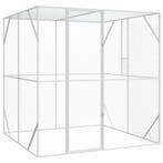 vidaXL Vogelkooi Antraciet 209 x 202 x 214 cm Gegalvaniseerd, Verzenden, Nieuw