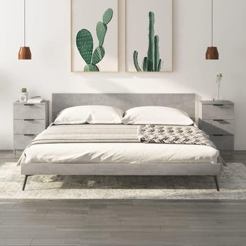 vidaXL Nachtkastjes 2 st 40x36x65 cm betongrijs, Minder dan 45 cm, Verzenden, Nieuw, 55 tot 70 cm