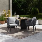 Set van 2 Lugano-stoelen in touwdesign met aluminium frame -, Verzenden, Nieuw