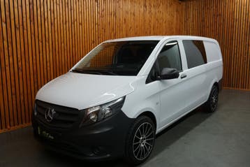 Mercedes-Benz Vito 116CDI  Lang Dubbel Cabine Airco Nr.106, Gebruikt, Wit, Mercedes-Benz, BTW verrekenbaar
