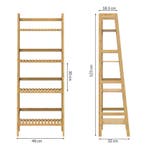 Staand Opbergrek bamboe 123x48x32cm (Meubelen, Interieur), Verzenden