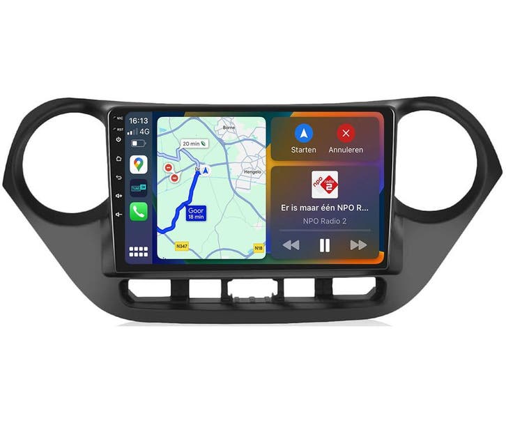 Hyundai I10 Navigatie Radio met Apple Carplay Android Auto, Auto diversen, Autoradio's, Nieuw, Ophalen of Verzenden