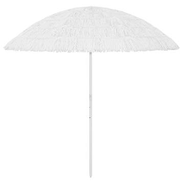 vidaXL Strandparasol Hawaï 300 cm wit, Verzenden, Nieuw, 2 tot 3 meter, Strandparasol