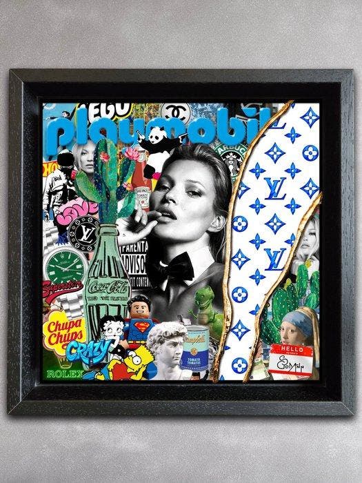 Stéphanie Godann - Kate Moss For Queen, Antiek en Kunst, Kunst | Schilderijen | Modern