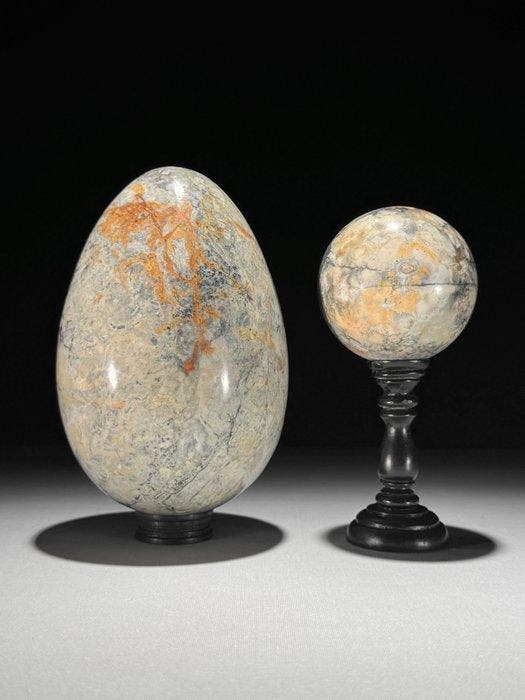 GEEN VEILINGRESERVE - Prachtig paar gele Maligano-jaspis-, Antiek en Kunst, Kunst | Designobjecten