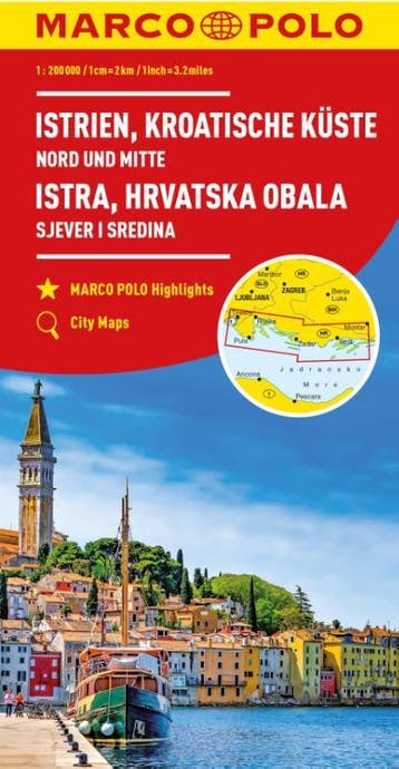 Marco Polo Wegenkaart Istrië, Kroatische Kust |  | Nieuw, Ophalen of Verzenden, Nieuw