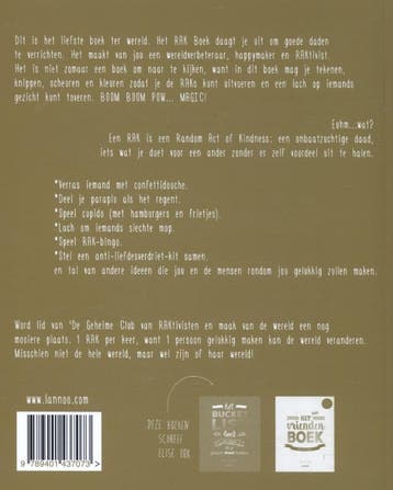 Het RAK Boek - Random Acts of Kindness - Elise de Rijck, Verzenden, Gelezen, Elise de Rijck