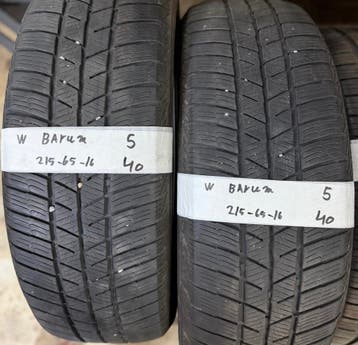 2x 215-65-16 Barum Winter 2x 5mm €40 Per Band 215 65 16, Auto-onderdelen, Ophalen, 16 inch, Winterbanden, Band(en)