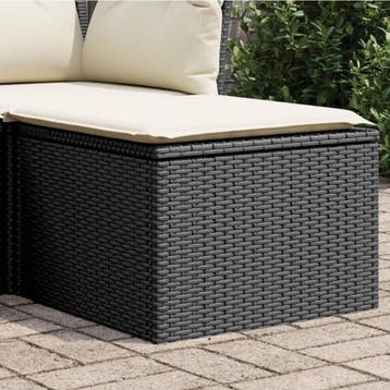 Hocker zwart 55x55cm | Retourdeal | Laatste Stuk!, Ophalen of Verzenden, Zo goed als nieuw, Wicker